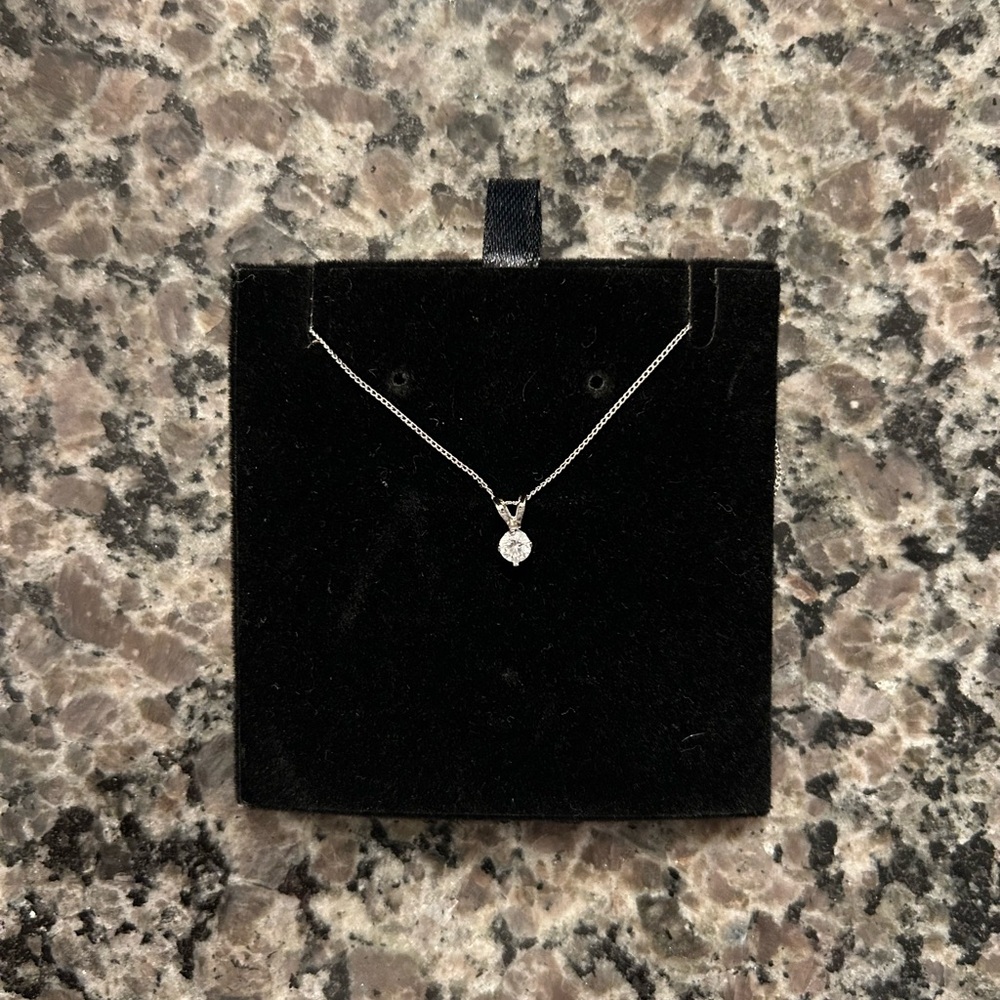 Solid white gold (10k) chain necklace